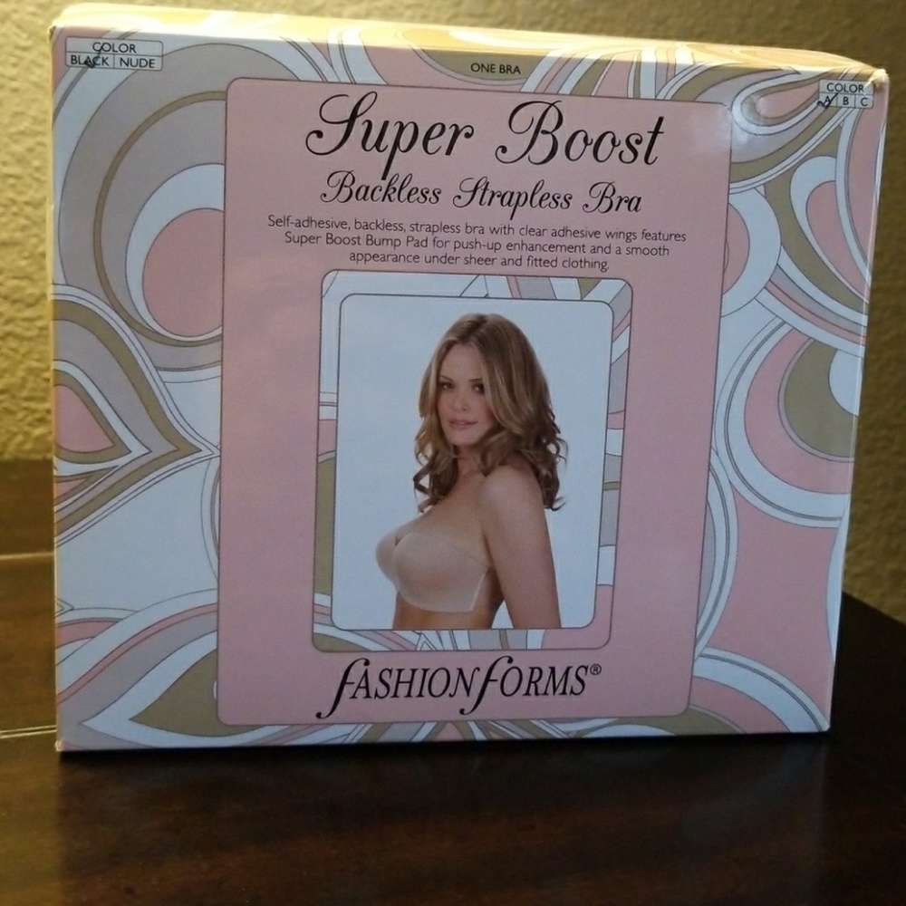 Black Super Boost Backless Strapless Bra Size A
